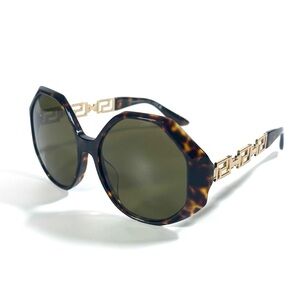 Versace Mod. 4395 F 108/73 Sunglasses Authentic New  Versace Havana and Gold